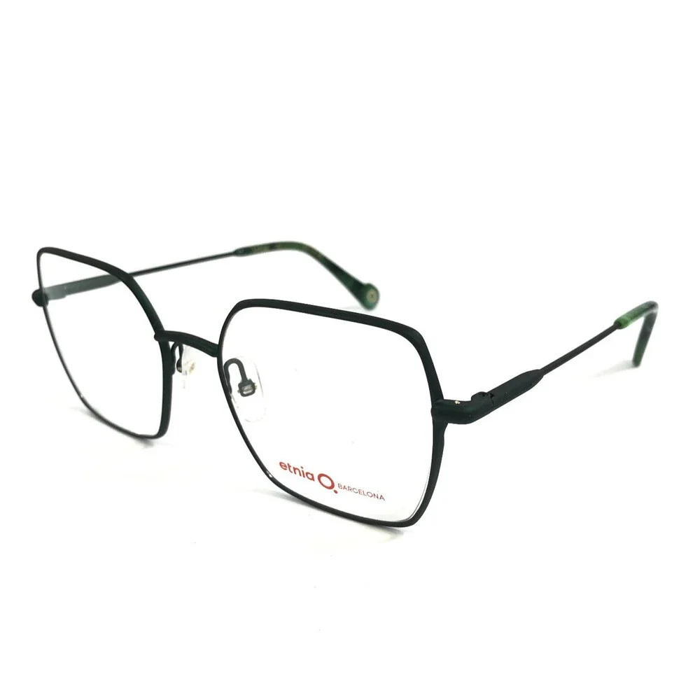 Etnia Barcelona Eyeglasses Frames AGORA DG Dark Green Square Wire Rim 53-19-140